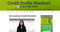 Desktop Screenshot of creditprofilenumbers.com